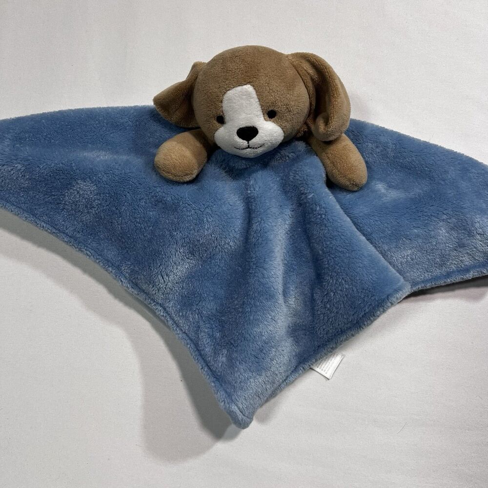 Carter's Kids Preferred Blue Puppy Dog Security Blanket Lovey Soft Plush